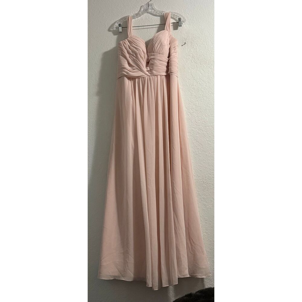 D'zage Bridal bridesmaid Long Strapless Dress, 20 Blush pink